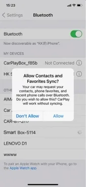 Autorisez CarPlay